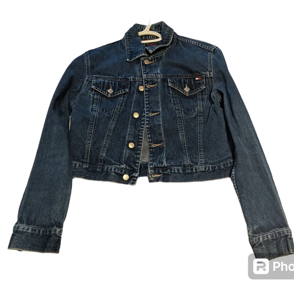 Vintage Tommy Jeans Denim Jacket Cropped Size Medium